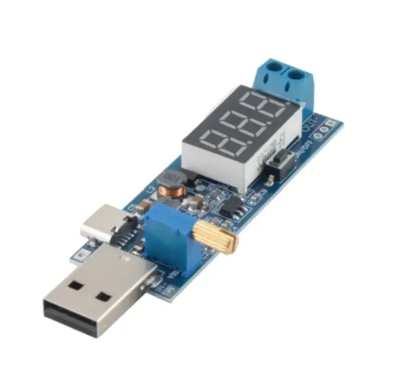 ماژول مبدل DC-DC کاهنده و افزاینده با ورودی USB و TYPE-C مدل 132-HW