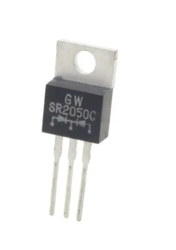دوبل دیود شاتکی SR2050C 20A-50V مارک GW پکیج TO-220