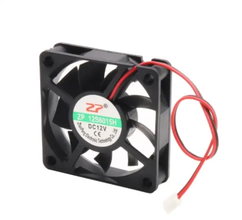 فن 12V ساده 6015 سایز 6x6 با ضخامت 1.5cm